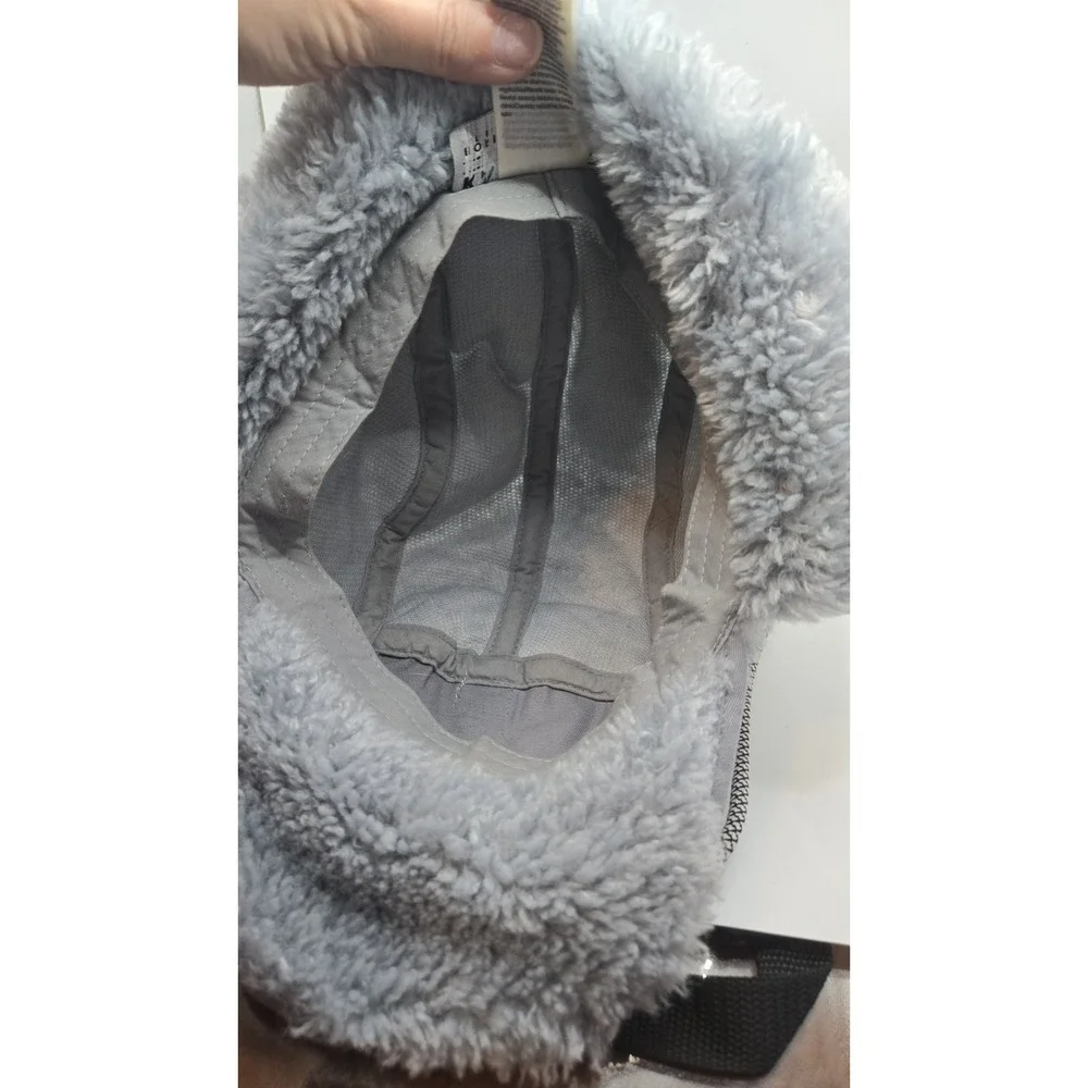 Kangol Faux Shearling Utility Flap Cap Plush Blue Gray One Size Ear Hat K5356